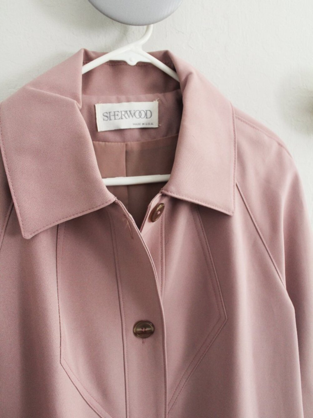 Vintage Sherwood Mauve / Dusty Rose Pea Coat - Medium ? - Picture 2 of 5